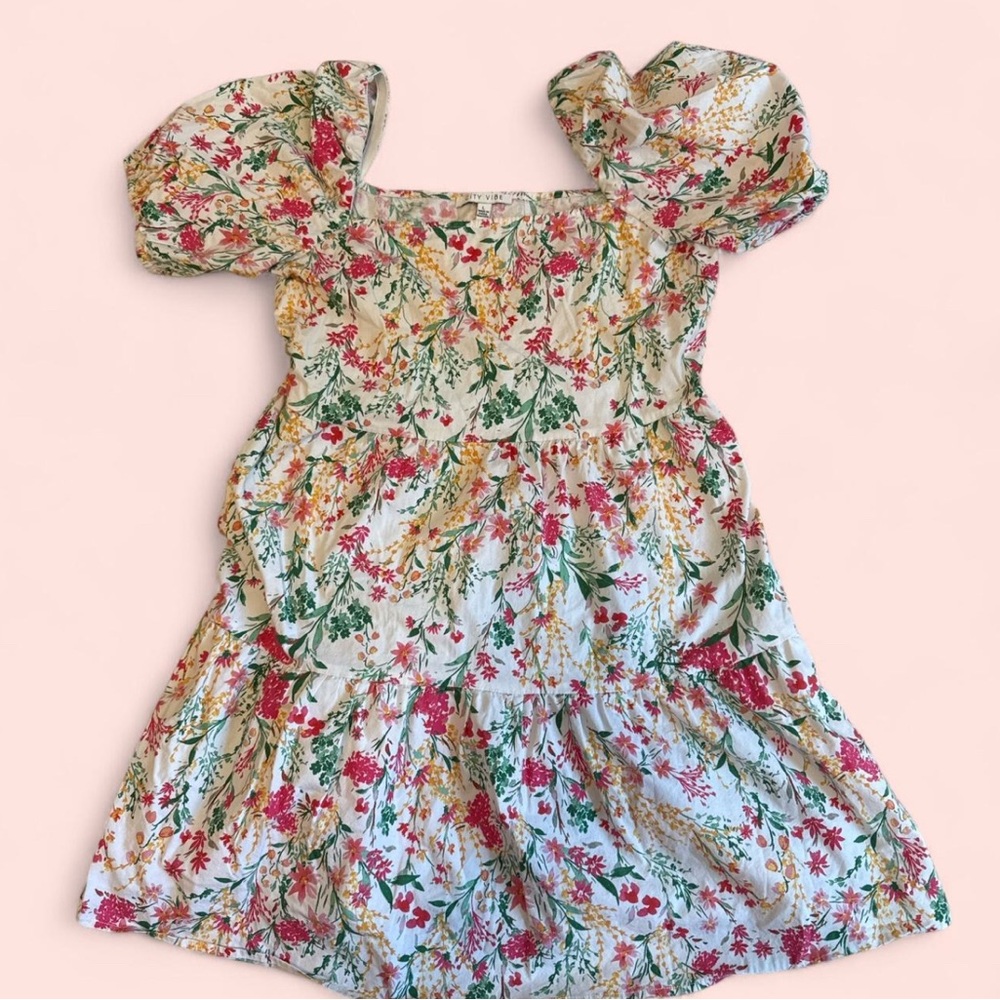 Floral Puff Sleeve Dress